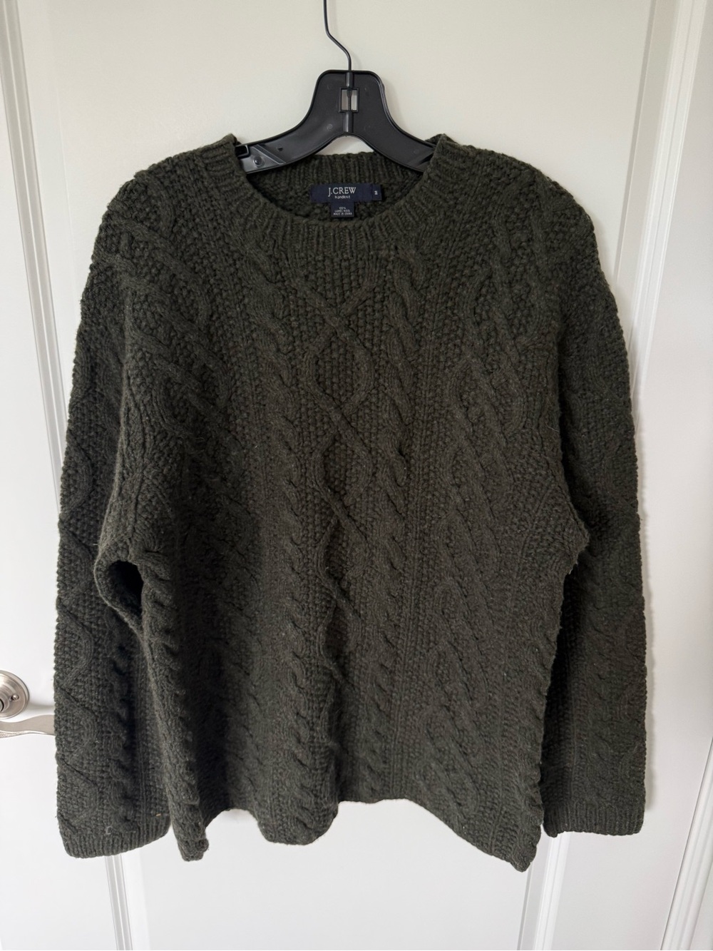 J. Crew Vintage Fisherman Wool Sweater Size Medium